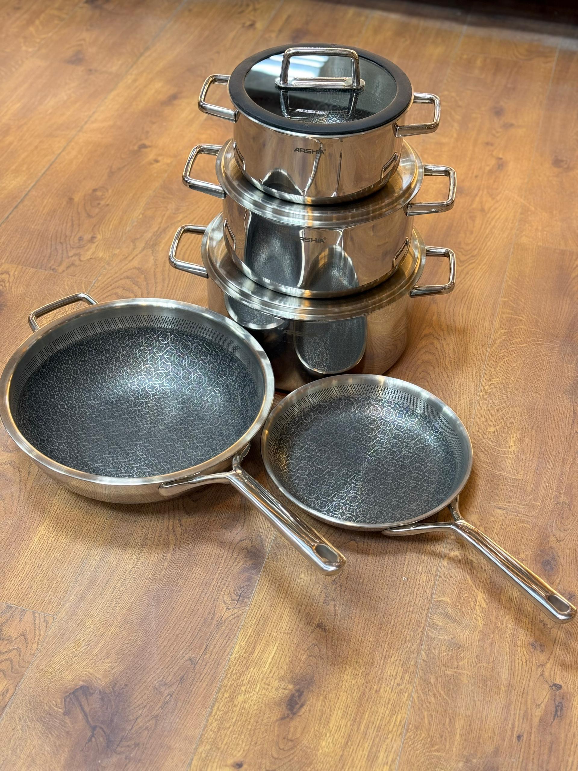 سرویس قابلمه 9تکه کف لیزری عرشیا مدلSS050-3704(ارسال رایگان)