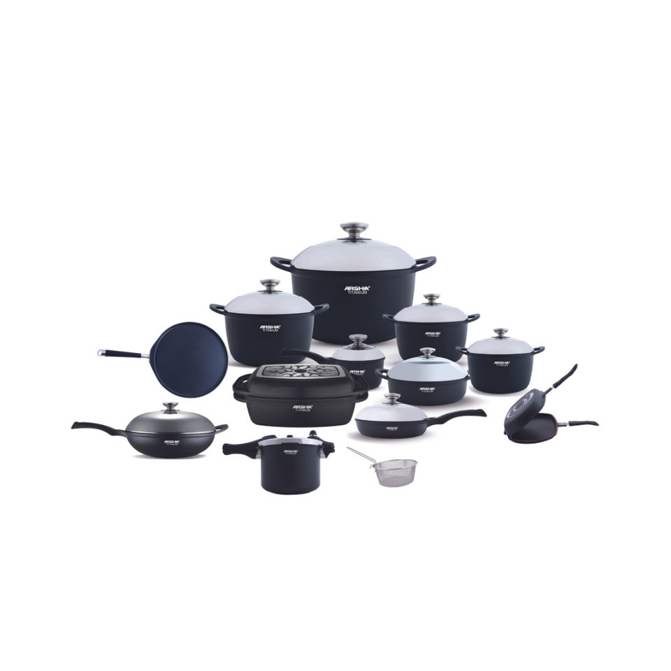 سرویس قابلمه گرانیت تیتانیوم ۲۴پارچه عرشیا مدلCO395-3247(ارسال رایگان)